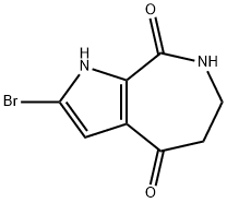 2-BROMO-6,7-DIHYDRO-1H,5H-PYRROLO[2,3-C]AZEPINE-4,8-DIONE Struktur