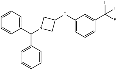 1-(Diphenylmethyl)-3-[3-(trifluoromethyl)phenoxy]-azetidine Struktur