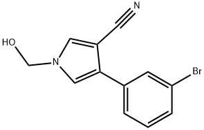 4-(3-BROMOPHENYL)-1-(HYDROXYMETHYL)-1H-PYRROLE-3-CARBONITRILE Struktur