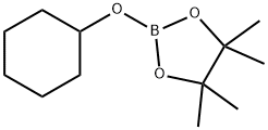 2-CYCLOHEXYLOXY-4,4,5,5-TETRAMETHYL-[1,3,2]DIOXABOROLANE Struktur