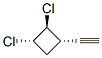 Cyclobutane, 1,2-dichloro-3-ethynyl-, (1alpha,2beta,3alpha)- (9CI) Struktur