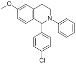 Isoquinoline, 1,2,3,4-tetrahydro-1-(4-chlorophenyl)-6-methoxy-2-phenyl - Struktur