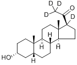 5B-PREGNAN-3A-OL-20-ONE-17,21,21,21-D4 Struktur