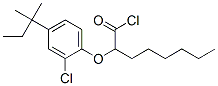 2-(2-Chloro-4-tert-pentylphenoxy)octanoyl chloride Struktur