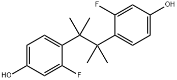 2,3-bis(2-fluoro-4-hydroxyphenyl)-2,3-dimethylbutane Struktur