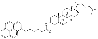 3BETA-HYDROXY-5-CHOLESTENE 3-[6-(1-PYRENE)HEXANOATE] Struktur