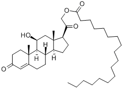 corticosterone 21-stearate Struktur