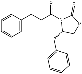 (S)-4-benzyl-3-(3-phenylpropanoyl)oxazolidin-2-one Struktur