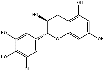 (+)-GALLOCATECHIN Structure