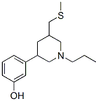 3-(3-hydroxyphenyl)-5-((methylmercapto)methyl)-N-n-propylpiperidine Struktur