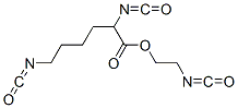 Hexanoic acid, 2,6-diisocyanato-, 2-isocyanatoethyl ester Struktur