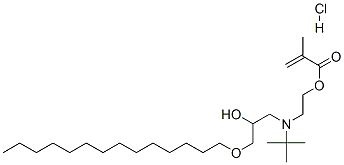 2-[(1,1-dimethylethyl)[2-hydroxy-3-(tetradecyloxy)propyl]amino]ethyl methacrylate hydrochloride  Struktur