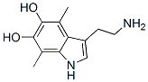 4,7-dimethyl-5,6-dihydroxytryptamine Struktur