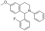 1,2,3,4-Tetrahydro-1-(2-fluorophenyl)-6-methoxy-2-phenylisoquinoline Struktur