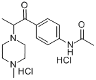 1-(4-Acetylaminophenyl)-2-(4-methylpiperazino)propanone dihydrochlorid e Struktur