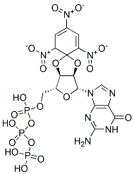 2',3'-O-(2,4,6-trinitrocyclohexadienylidene)guanosine 5'-triphosphate Struktur