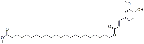 22-[3-(4-Hydroxy-3-methoxyphenyl)propenoyloxy]docosanoic acid methyl ester Struktur