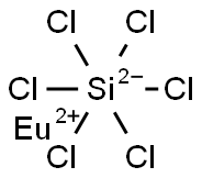 europium(2+) hexachlorosilicate(2-) Struktur