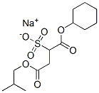 sodium 1-cyclohexyl 4-(2-methylpropyl) sulphonatosuccinate Struktur