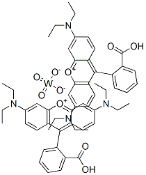 Xanthylium, 9-(2-carboxyphenyl)-3,6-bis(diethylamino)-, tungstate Struktur