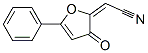 (2E)-2-(3-oxo-5-phenyl-2-furylidene)acetonitrile Struktur