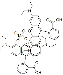 Xanthylium, 9-(2-carboxyphenyl)-3,6-bis(diethylamino)-, molybdate Struktur