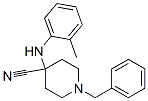 1-benzyl-4-(o-toluidino)piperidine-4-carbonitrile  Struktur