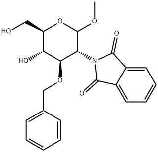 Methyl 3-O-Benzyl-2-deoxy-2-N-phthalimido--D-glucopyranoside Struktur