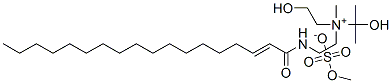 (2-hydroxyethyl)(1-hydroxy-1-methylethyl)methyl[2-[(1-oxooctadecenyl)amino]ethyl]ammonium methyl sulphate Struktur