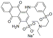 1-amino-4-[3-[[2-(diethylamino)ethyl]sulphonyl]anilino]-9,10-dihydro-9,10-dioxoanthracene-2-sulphonic acid, sodium salt Struktur