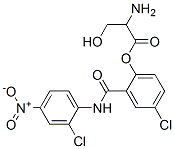 2'5-DICHLORO-4'-NITRO-SALICYLANILIDE CARBONYL-2-AMINOETHANOL Struktur