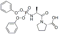 N(alpha)-(diphenoxyphosphoryl)alanylproline Struktur