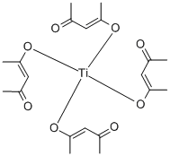 Titanium acetylacetonate  Struktur