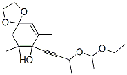 8-[3-(1-Ethoxyethoxy)-1-butynyl]-8-hydroxy-7,9,9-trimethyl-1,4-dioxaspiro[4.5]decan-6-ene Struktur