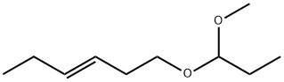 (E)-1-(1-methoxypropoxy)hex-3-ene Struktur