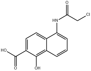 5-Chloroacetylamino-1-hydroxy-2-naphthoic acid Struktur