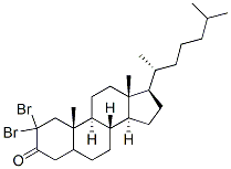 2,2-Dibromocholestanone Struktur