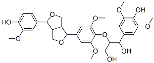 2-[2,6-Dimethoxy-4-[tetrahydro-4-(4-hydroxy-3-methoxyphenyl)-1H,3H-furo[3,4-c]furan-1-yl]phenoxy]-1-(4-hydroxy-3,5-dimethoxyphenyl)-1,3-propanediol Struktur