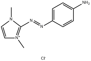 2-[(4-aminophenyl)azo]-1,3-dimethyl-1H-imidazolium chloride Struktur