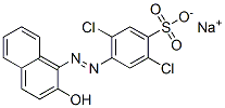 sodium 2,5-dichloro-4-[(2-hydroxy-1-naphthyl)azo]benzenesulphonate Struktur