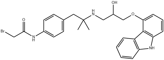 4-(bromoacetamido)benzylcarazolol Struktur