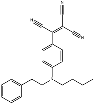 Ethenetricarbonitrile, 4-butyl(2-phenylethyl)aminophenyl- Struktur