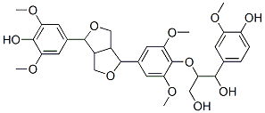 2-[2,6-Dimethoxy-4-[tetrahydro-4-(4-hydroxy-3,5-dimethoxyphenyl)-1H,3H-furo[3,4-c]furan-1-yl]phenoxy]-1-(4-hydroxy-3-methoxyphenyl)-1,3-propanediol Struktur