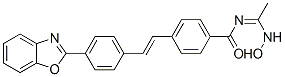 4-[2-[4-(benzoxazol-2-yl)phenyl]vinyl]-N-[1-(hydroxyamino)ethylidene]benzamide Struktur