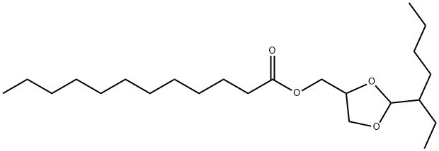 [2-(1-ethylpentyl)-1,3-dioxolan-4-yl]methyl laurate Struktur