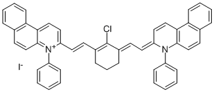 3-[(E)-2-(2-CHLORO-3-((E)-2-[4-PHENYLBENZO[F]QUINOLIN-3(4H)-YLIDENE]ETHYLIDENE)-1-CYCLOHEXEN-1-YL)ETHENYL]-4-PHENYLBENZO[F]QUINOLINIUM IODIDE Struktur