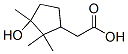 1-carboxymethyl-3-hydroxy-2,2,3-trimethylcyclopentane Struktur