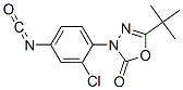 3-(2-chloro-4-isocyanatophenyl)-5-(1,1-dimethylethyl)-1,3,4-oxadiazol-2(3H)-one Struktur