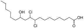 9,10-dichloro-12-hydroxyoctadecanoic acid Struktur