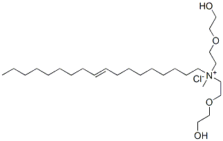 bis[2-(2-hydroxyethoxy)ethyl]methyl(9-octadecenyl)ammonium chloride  Struktur